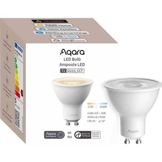 Aqara 智能 T2 LED 灯泡 GU10，支持 Apple Home 和 Google Home